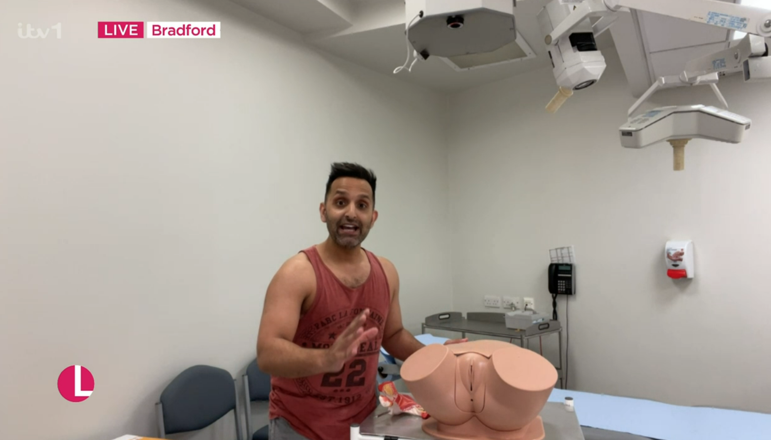 Dr Amir with his vagina model