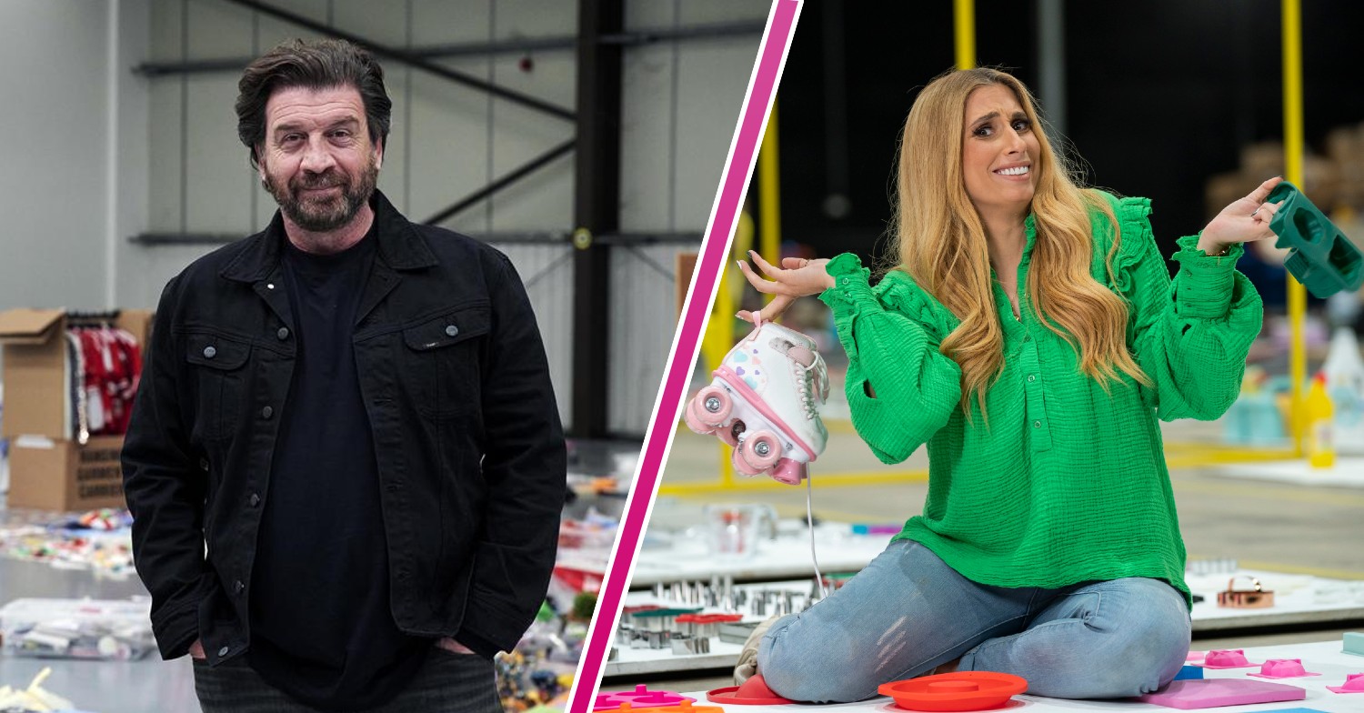 Nick Knowles and Stacey Solomon in their decluttering shows