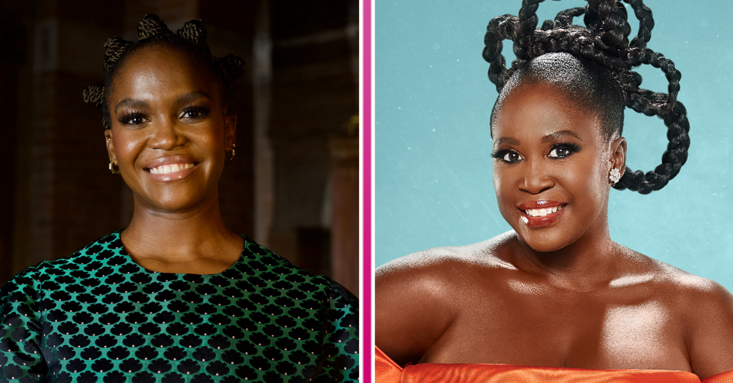 Oti Mabuse and Motsi Mabuse smile for photos