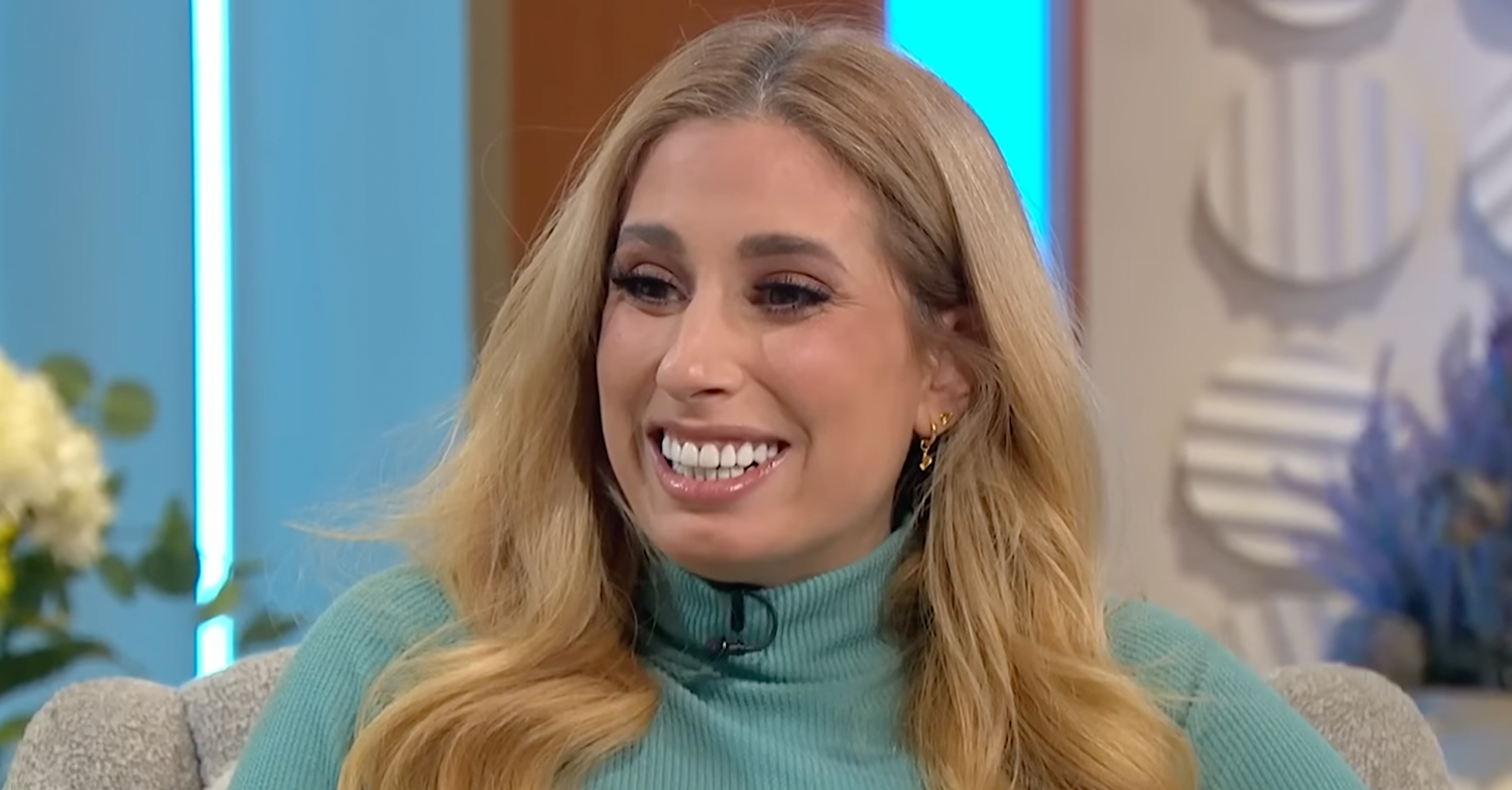 Stacey Solomon smiling on Lorraine
