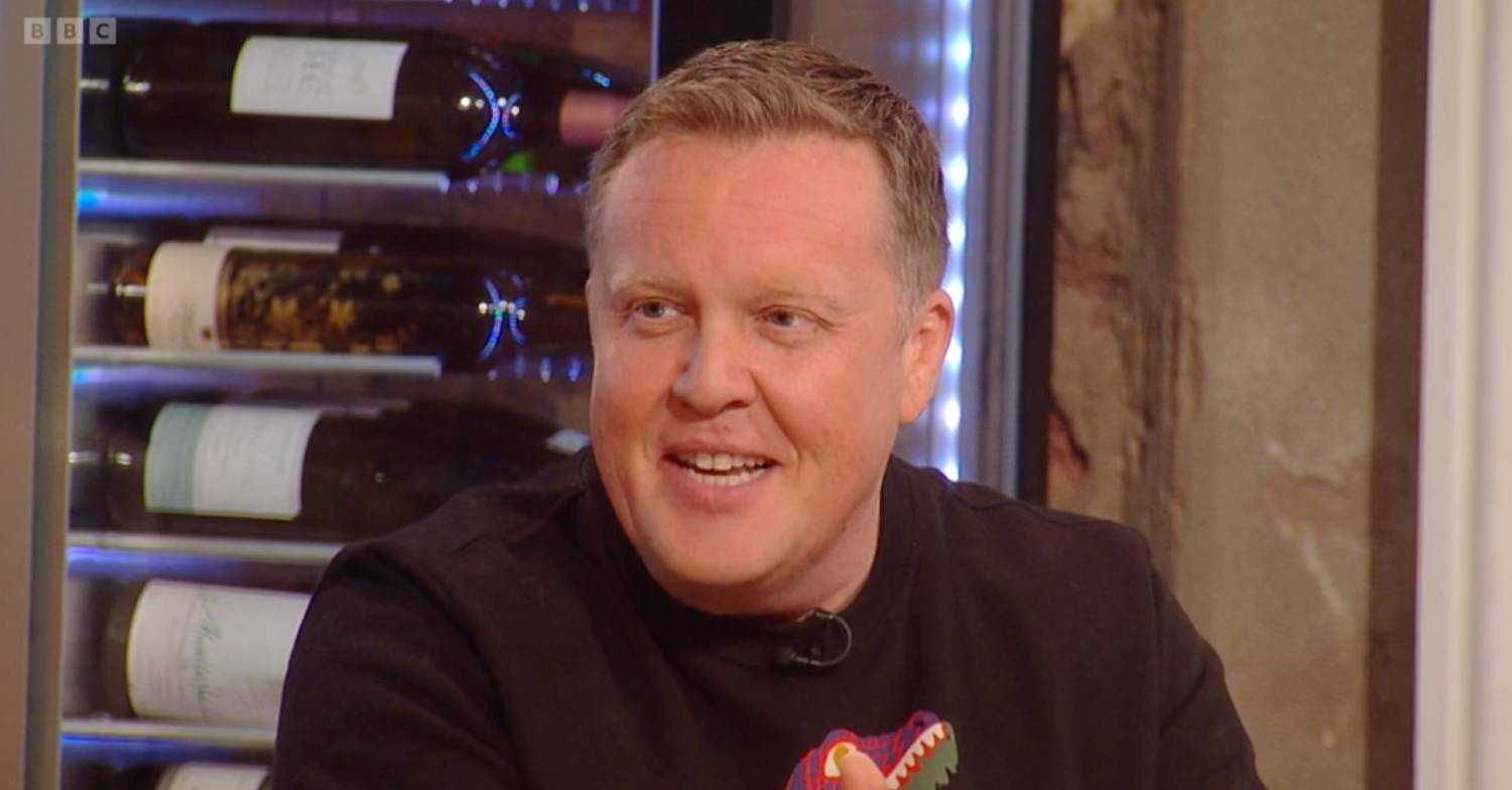 Olly Smith smiles during his appearance on Saturday Kitchen today