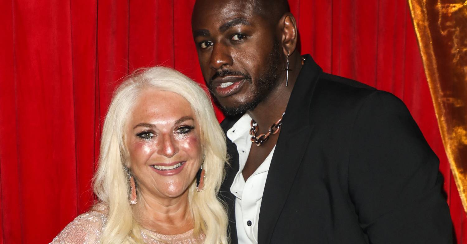 Vanessa Feltz poses for the camera with partner Ben Ofoedu, from whom she has now reportedly split
