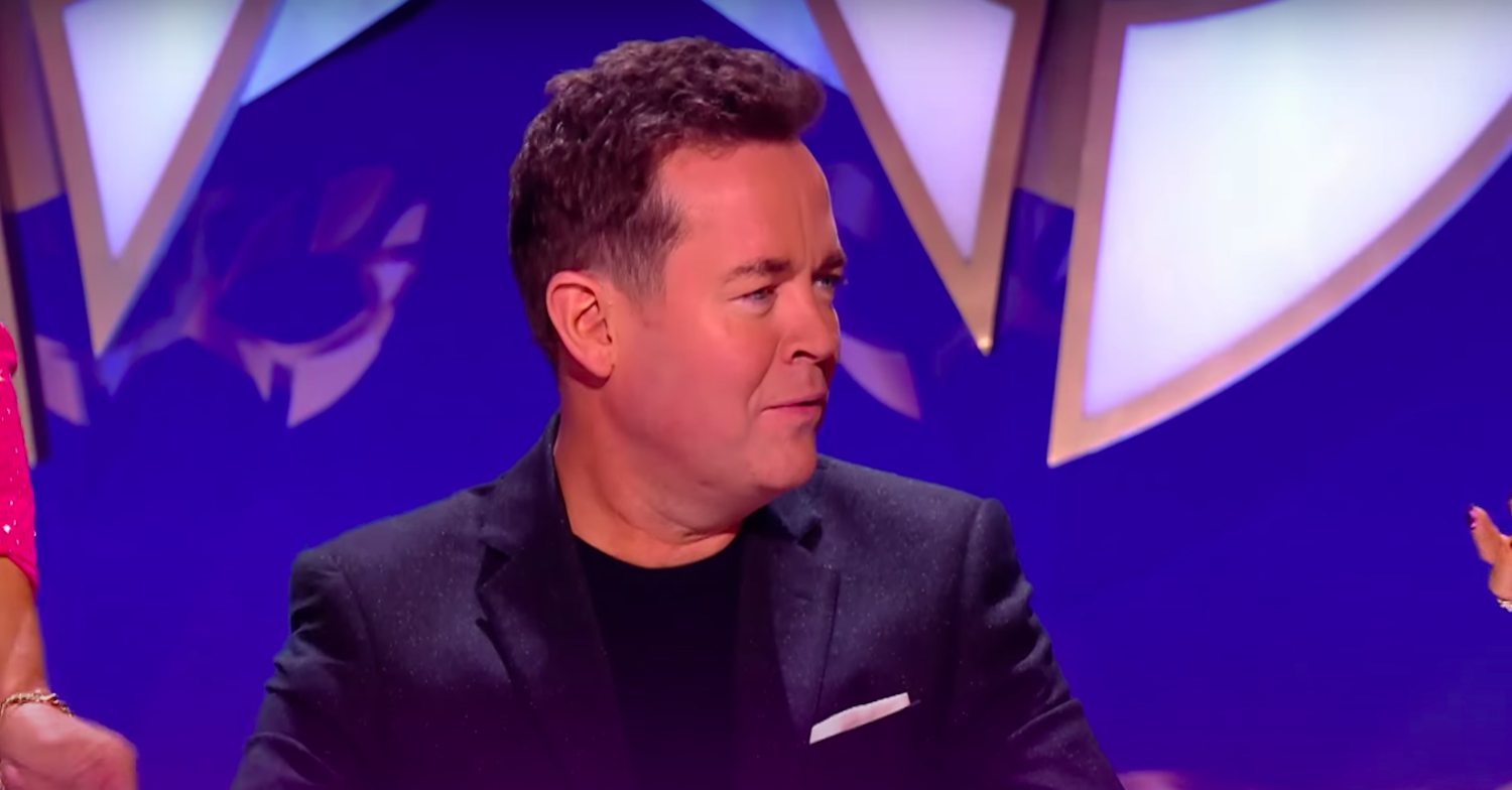  Stephen Mulhern frowning on Masked Singer