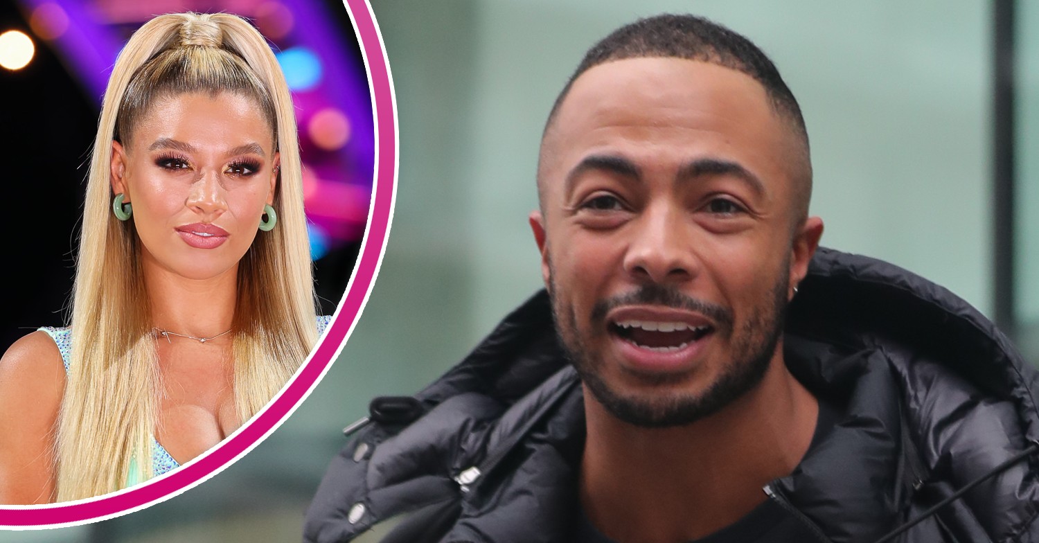 Strictly stars Molly Rainford and Tyler West smiling on tour