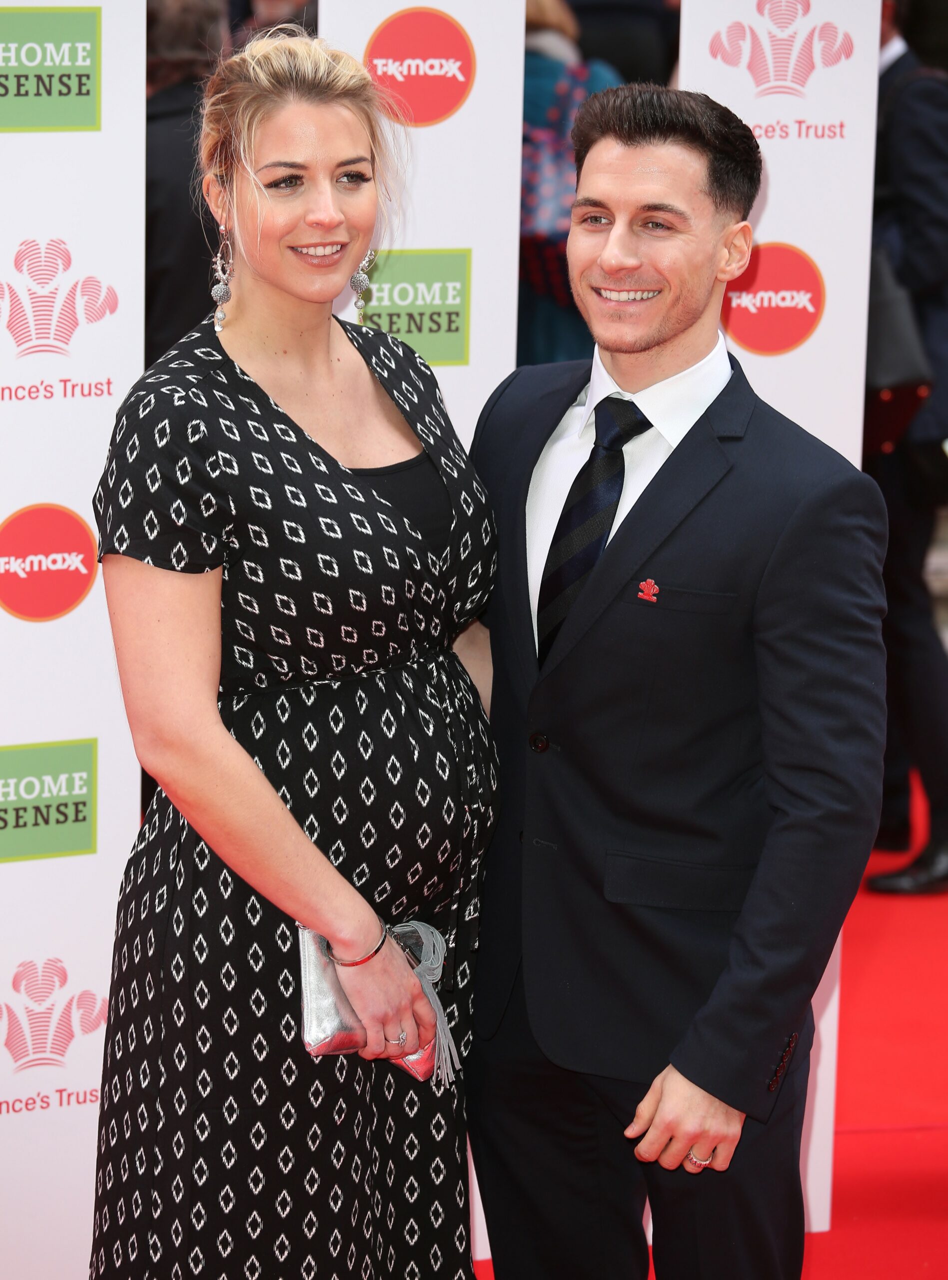Gemma Atkinson and Gorka Marquez smiling at event