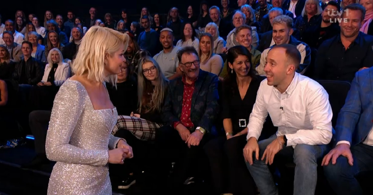 Matt Hancock speaking to Holly Willoughby on Dancing On Ice tonight
