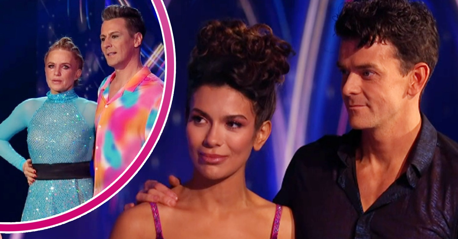 Patsy Palmer, Matt Evers, Ekin-Su and Brendyn Hatfield during Dancing On Ice result