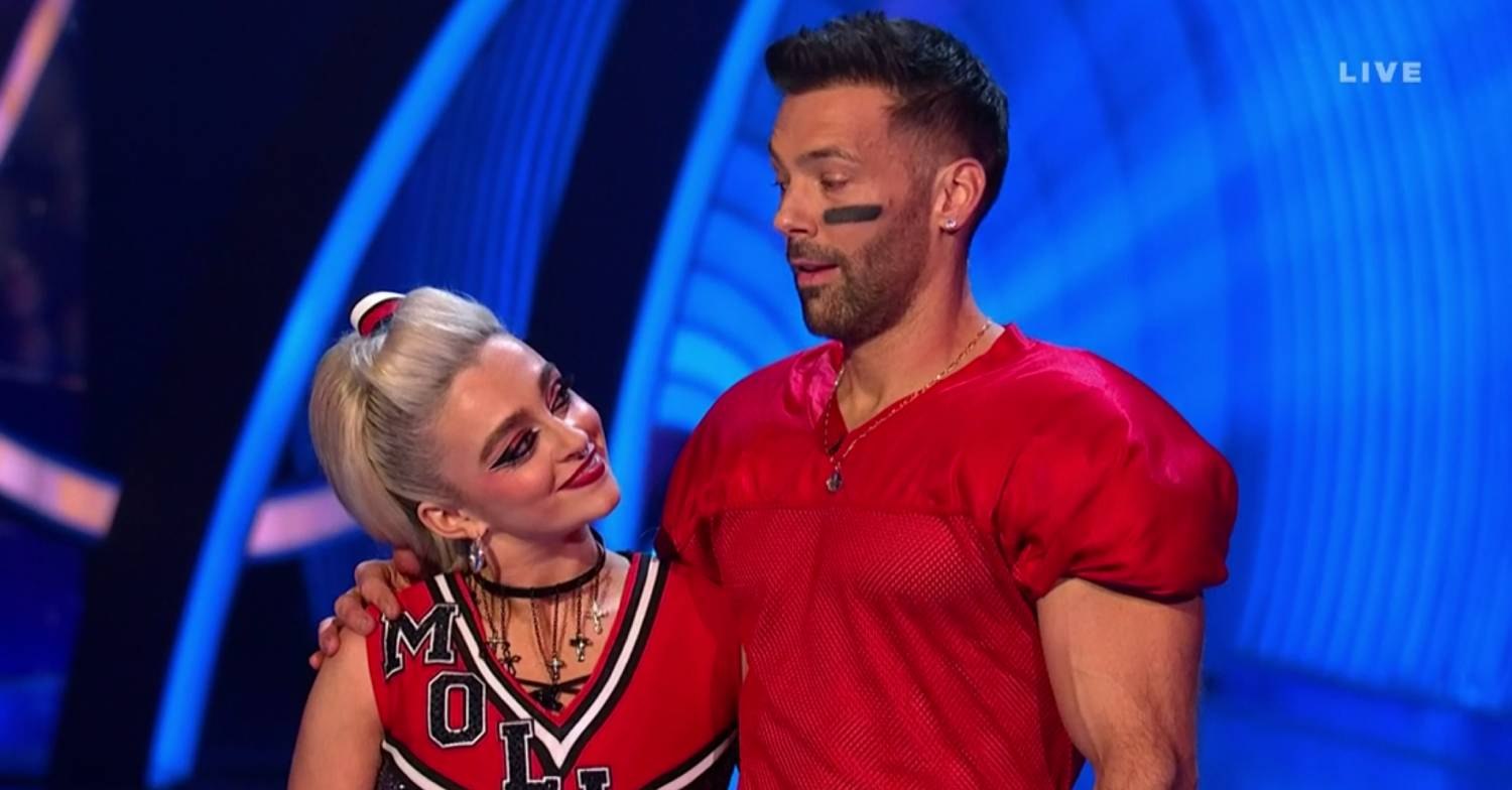 Mollie Gallagher turns to Sylvain Longchambon on Dancing On Ice