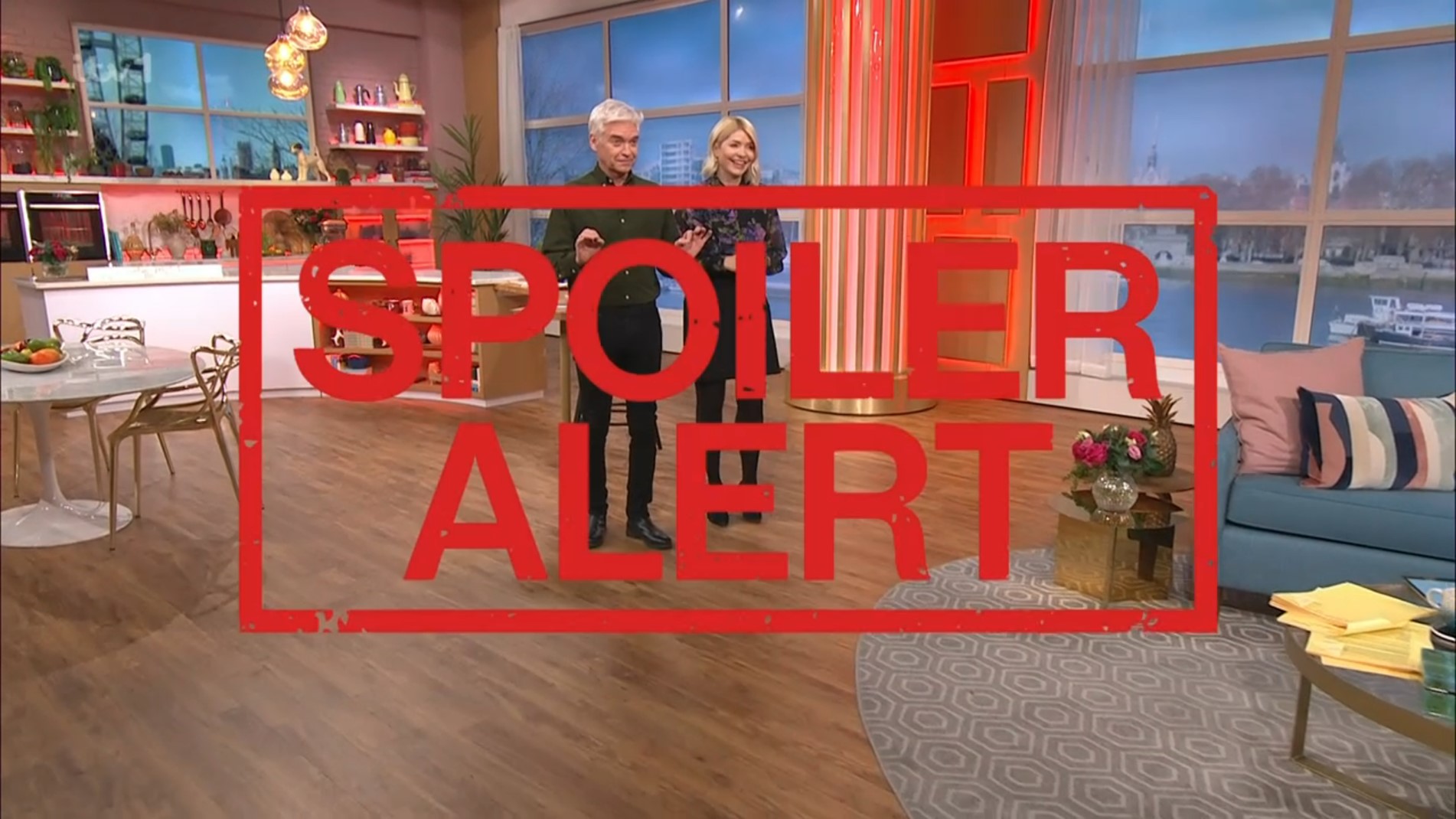 Holly and Phil issuing a spoiler warning on This Morning today