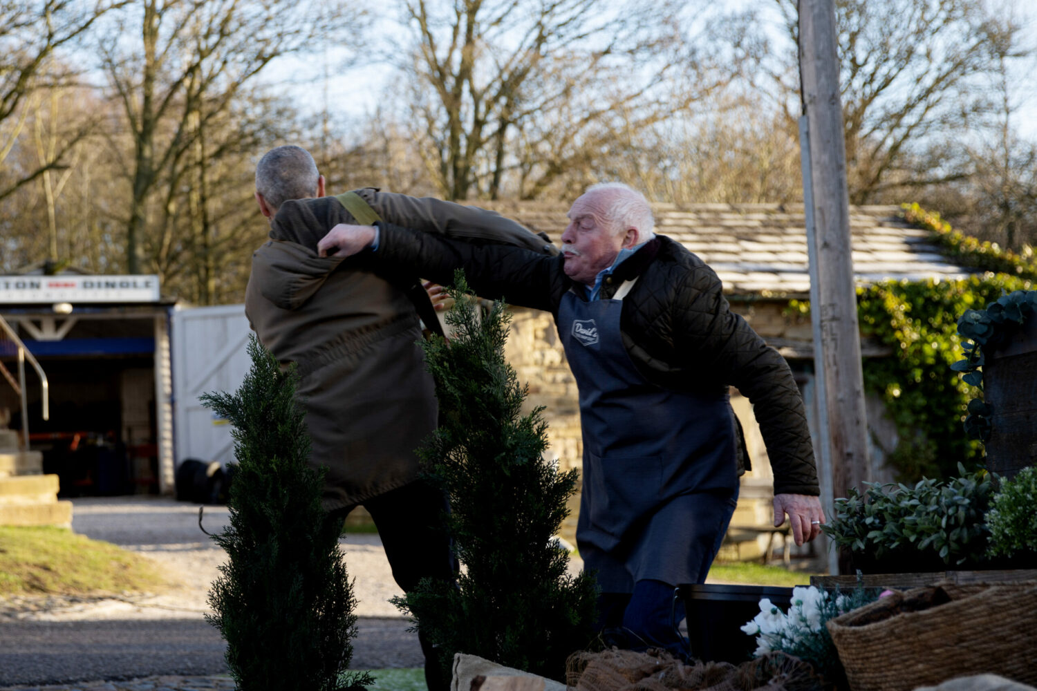 Emmerdale spoilers: Pollard tries to grab Sam's collar as he's fleeing and trips