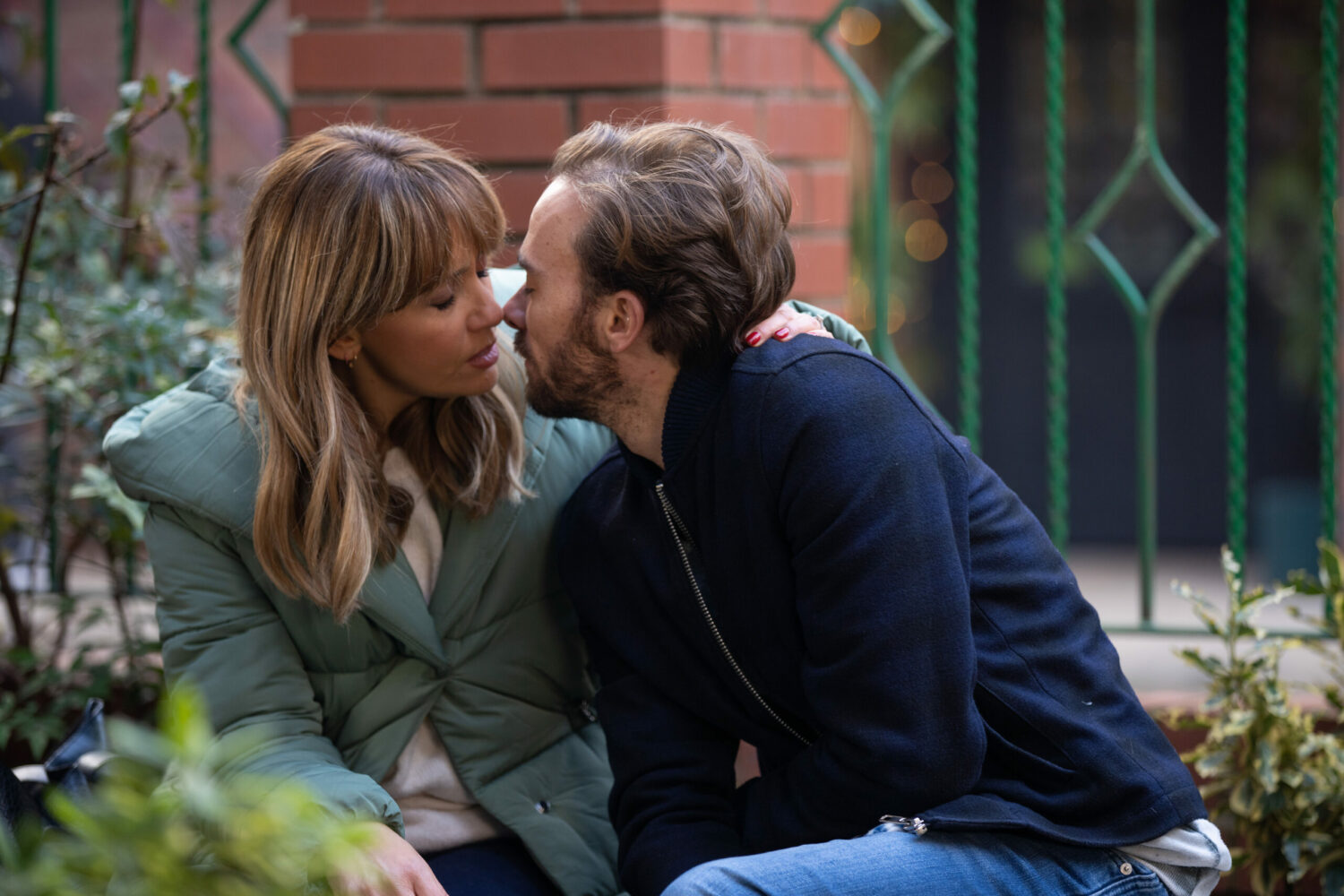 David leans in to kiss Maria on Coronation Street