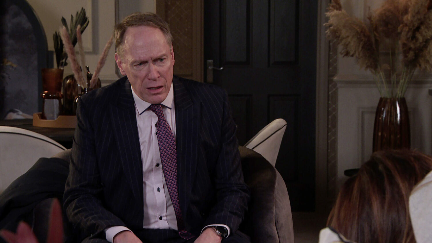 Stephen Reid looks flustered on Coronation Street