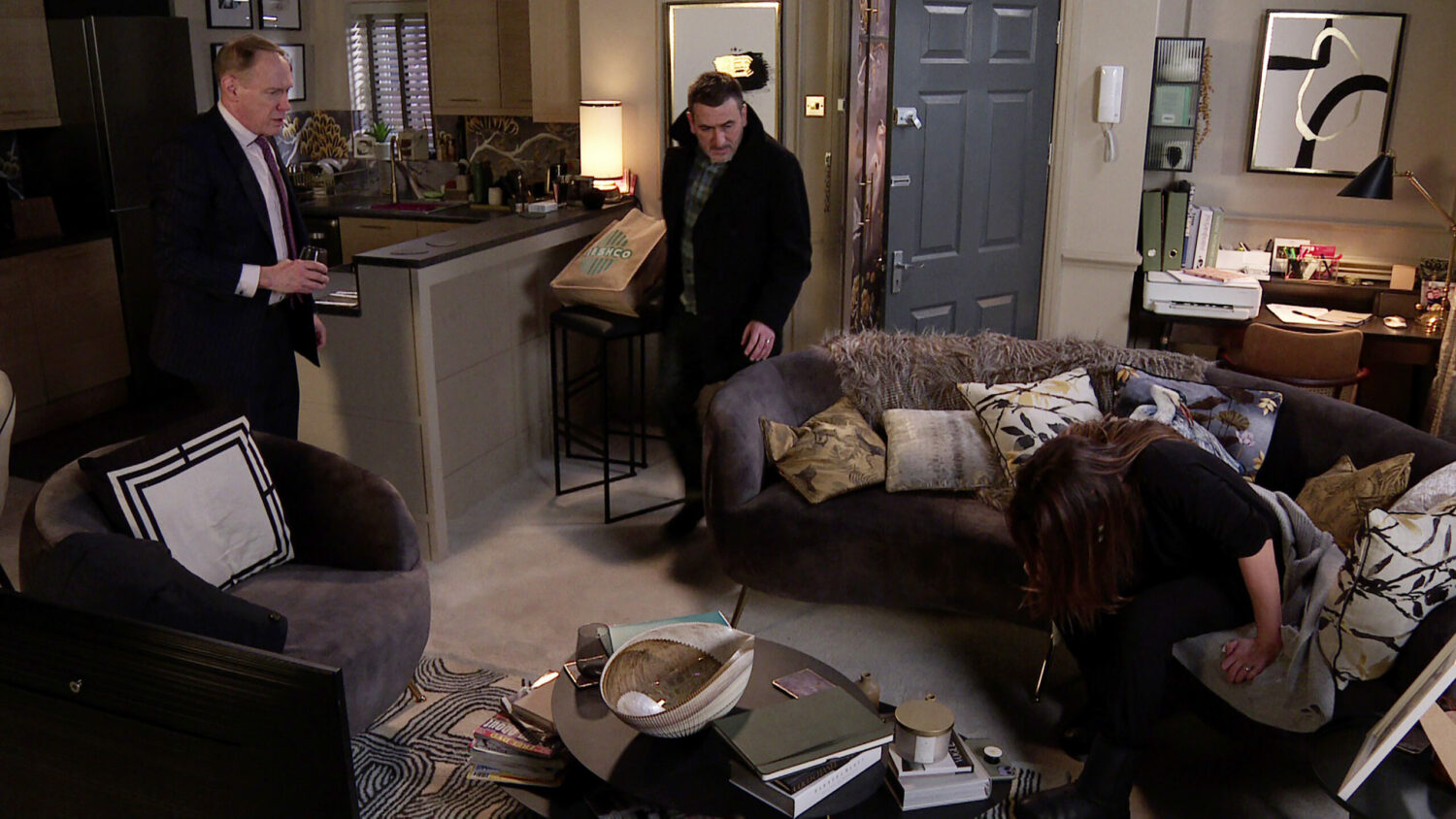 Coronation Street's Stephen and Peter are staring at an ill Carla in the flat