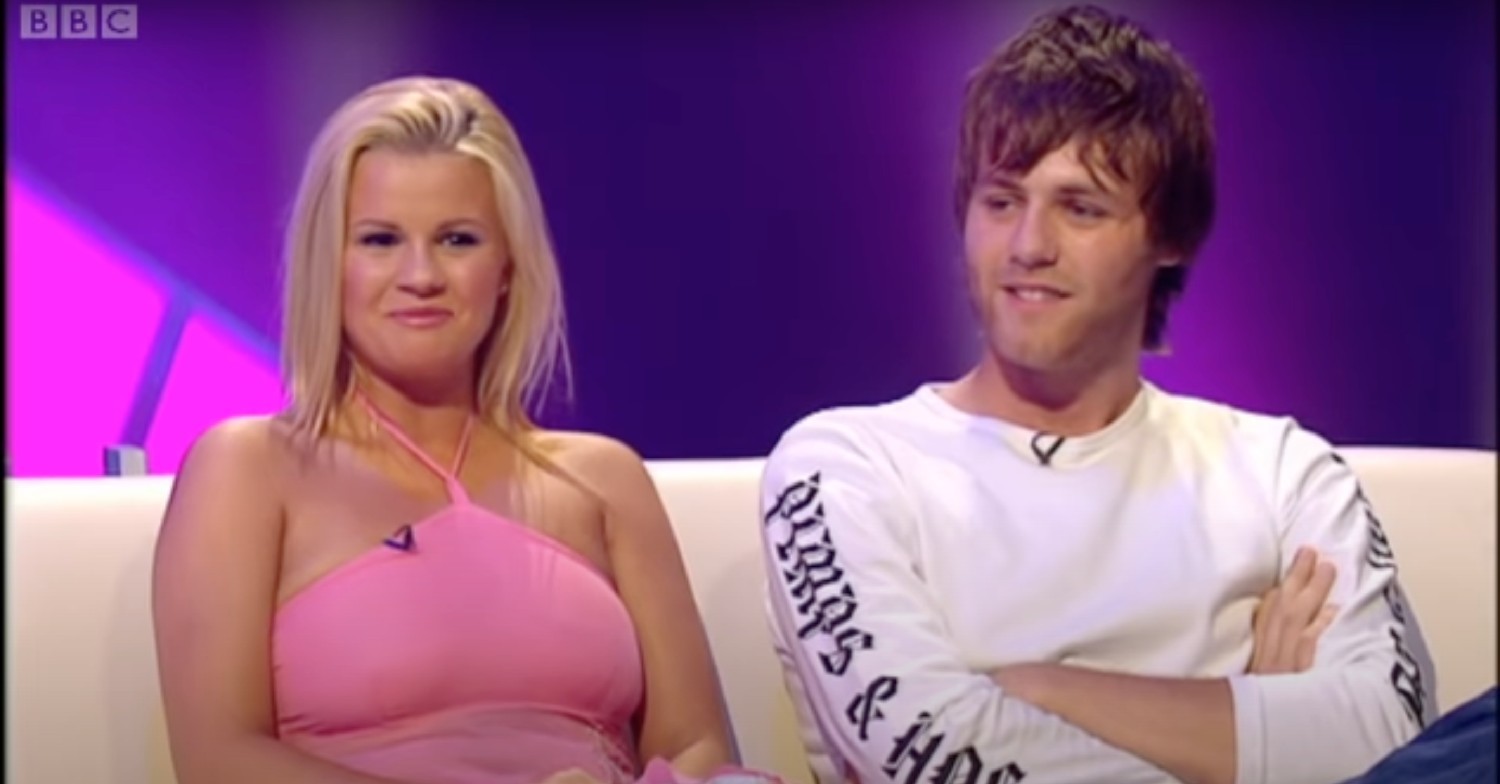 Kerry Katona and Brian McFadden smiling 