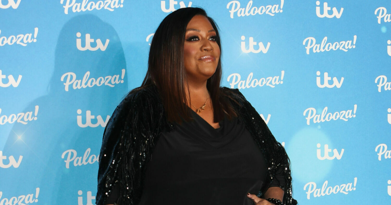 Alison Hammond posing at ITV Palooza! party