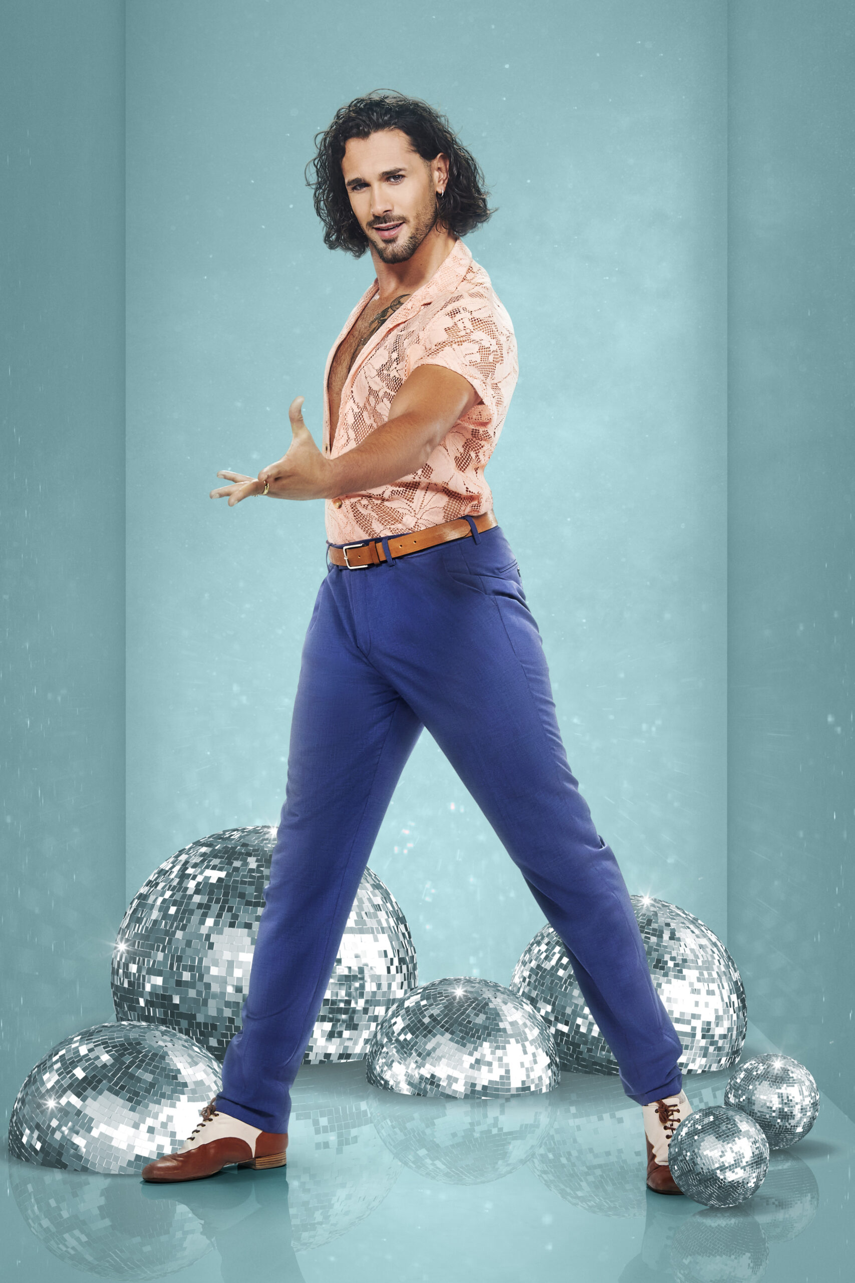 Graziano Di Prima posing on Strictly Come Dancing