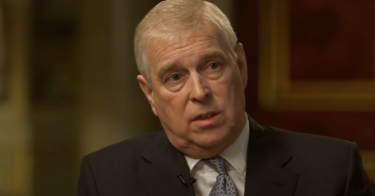 Prince Andrew talking in BBC interview