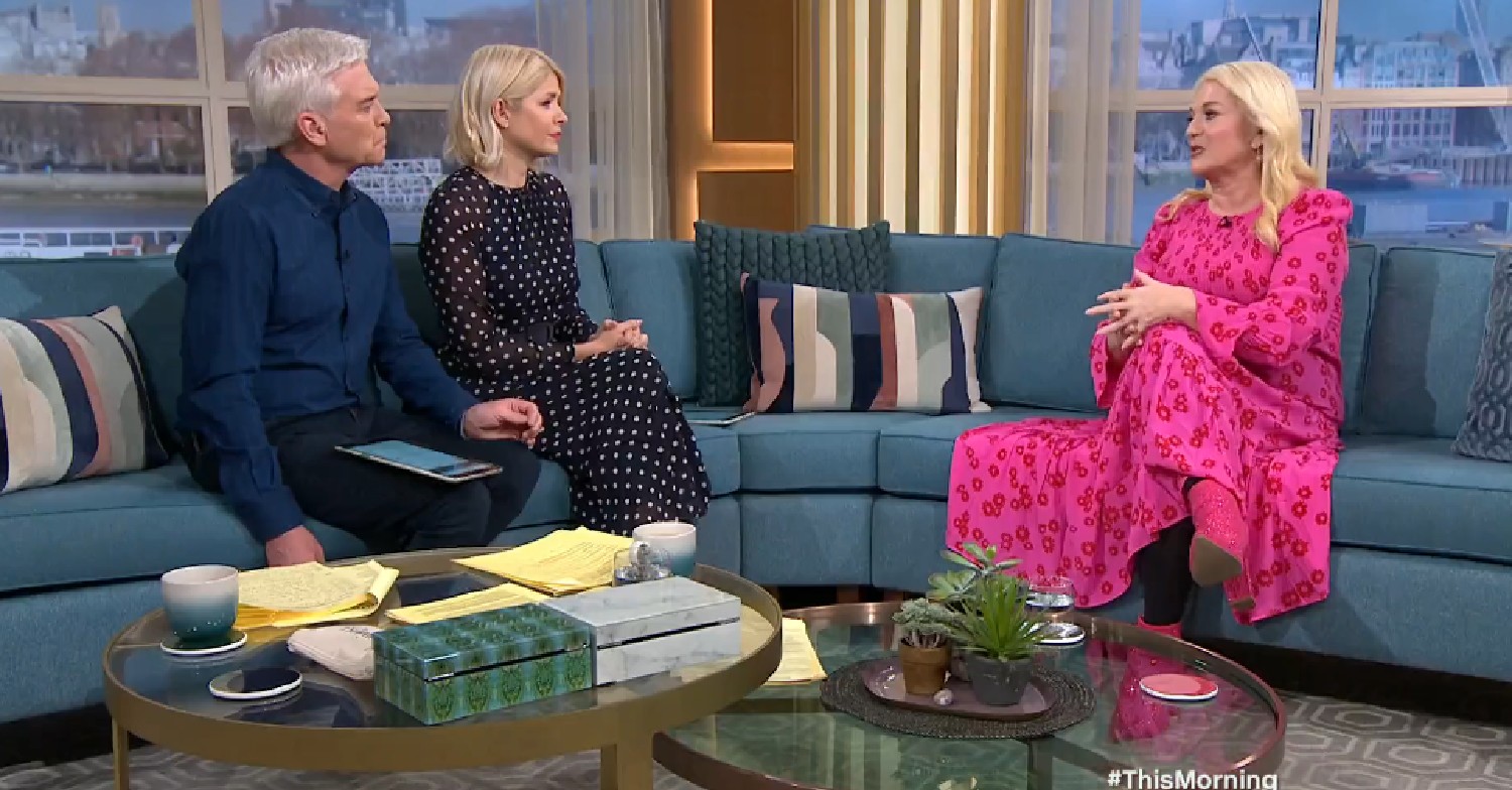 Vanessa Feltz talking to Phil and Holly on This Morning about split