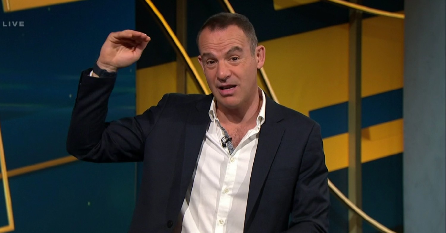 Martin Lewis the money expert holding his hand up on The Martin Lewis Money Show 
