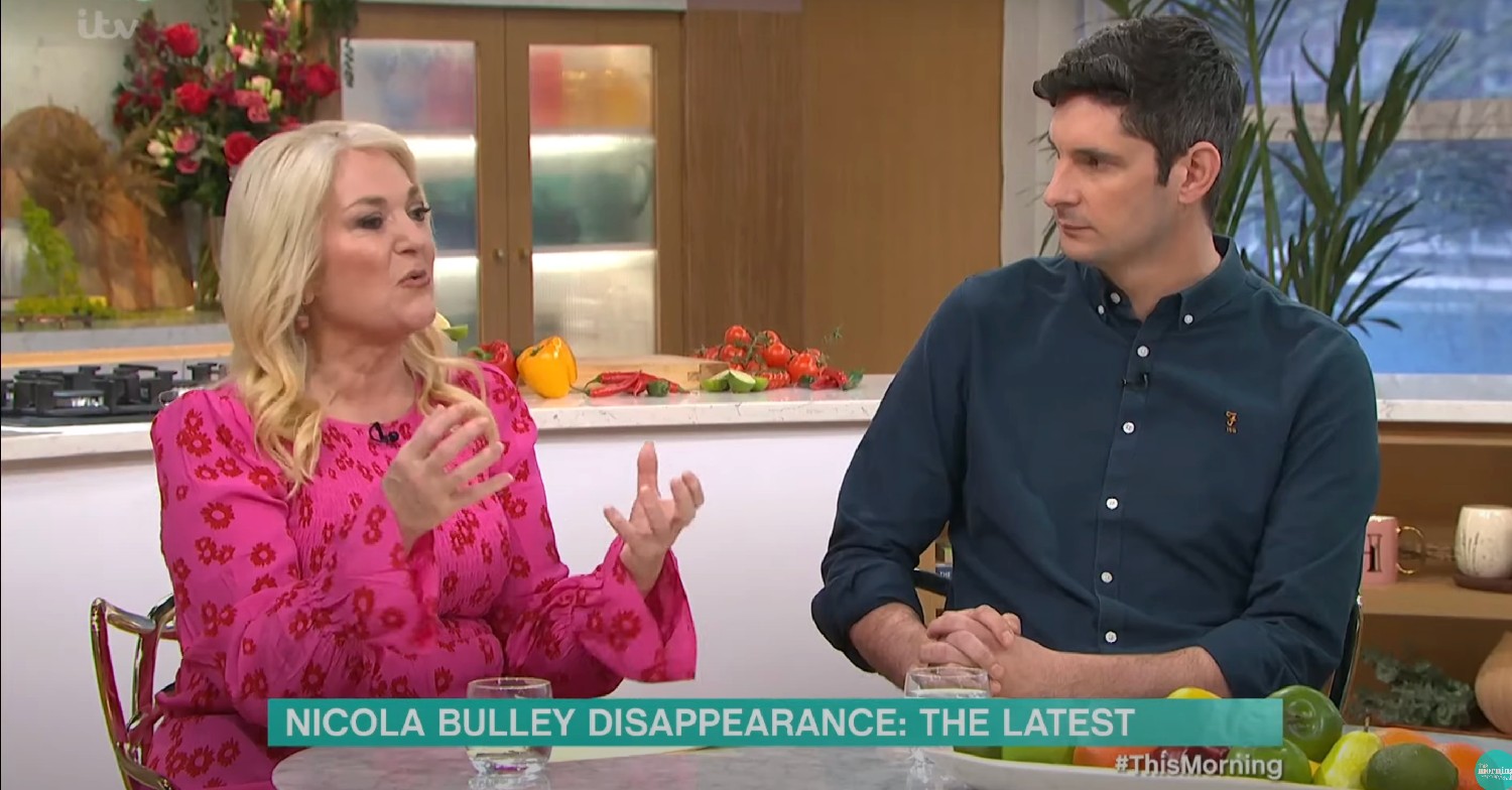 Tom Swarbrick watching as Vanessa Feltz rants on This Morning today 