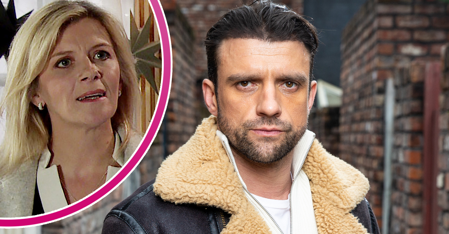 Coronation Street's Damon and, in a bubble, is Leanne