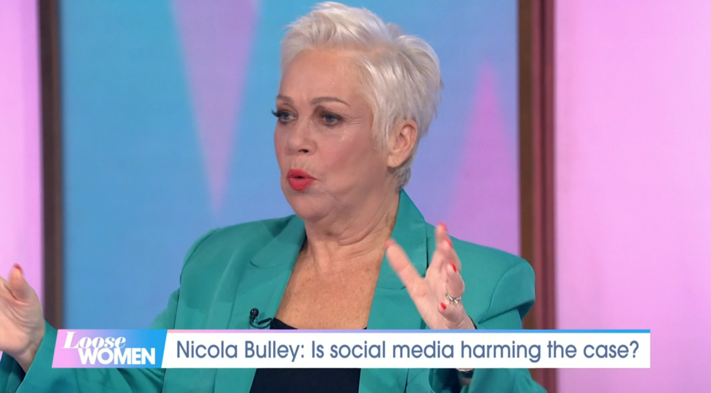 Denise Welch giving passionate speech on Loose Women
