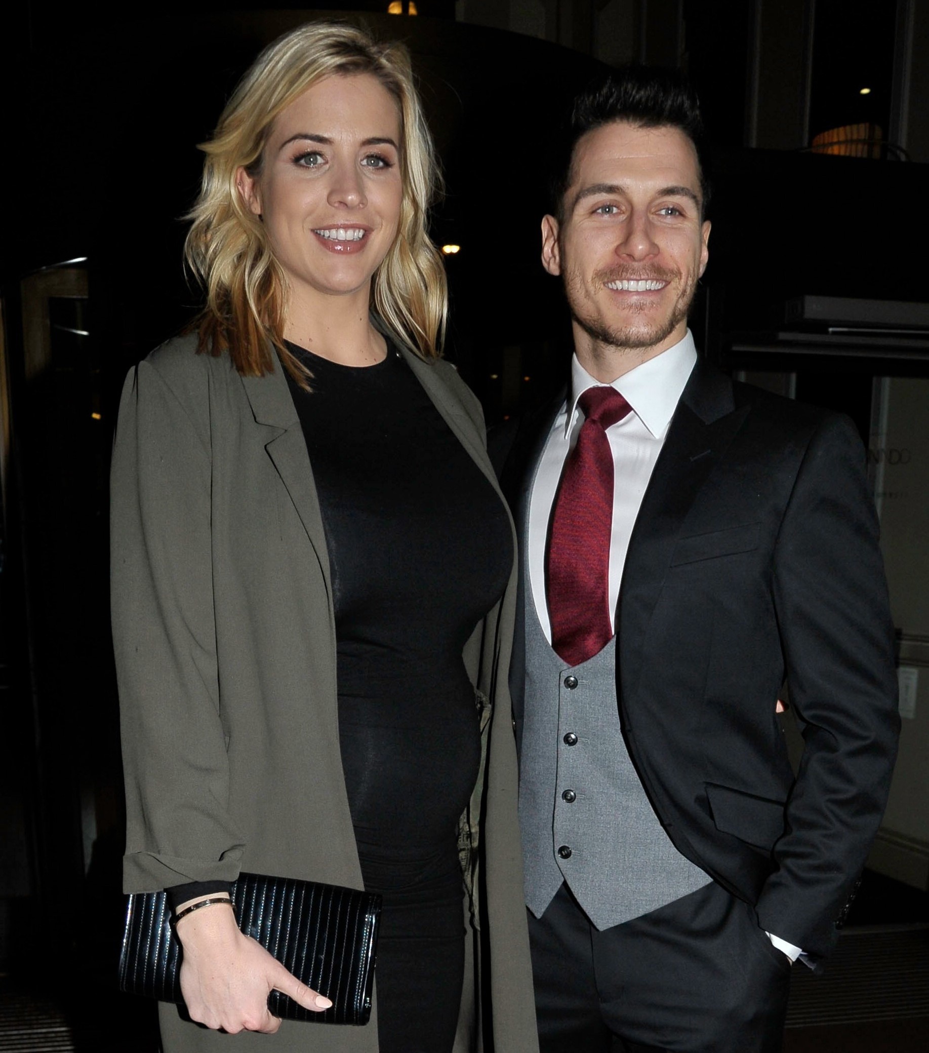 Gemma Atkinson and Gorka Marquez smiling at event