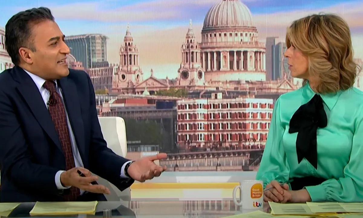 Adil Ray and Kate Garraway on GMB today