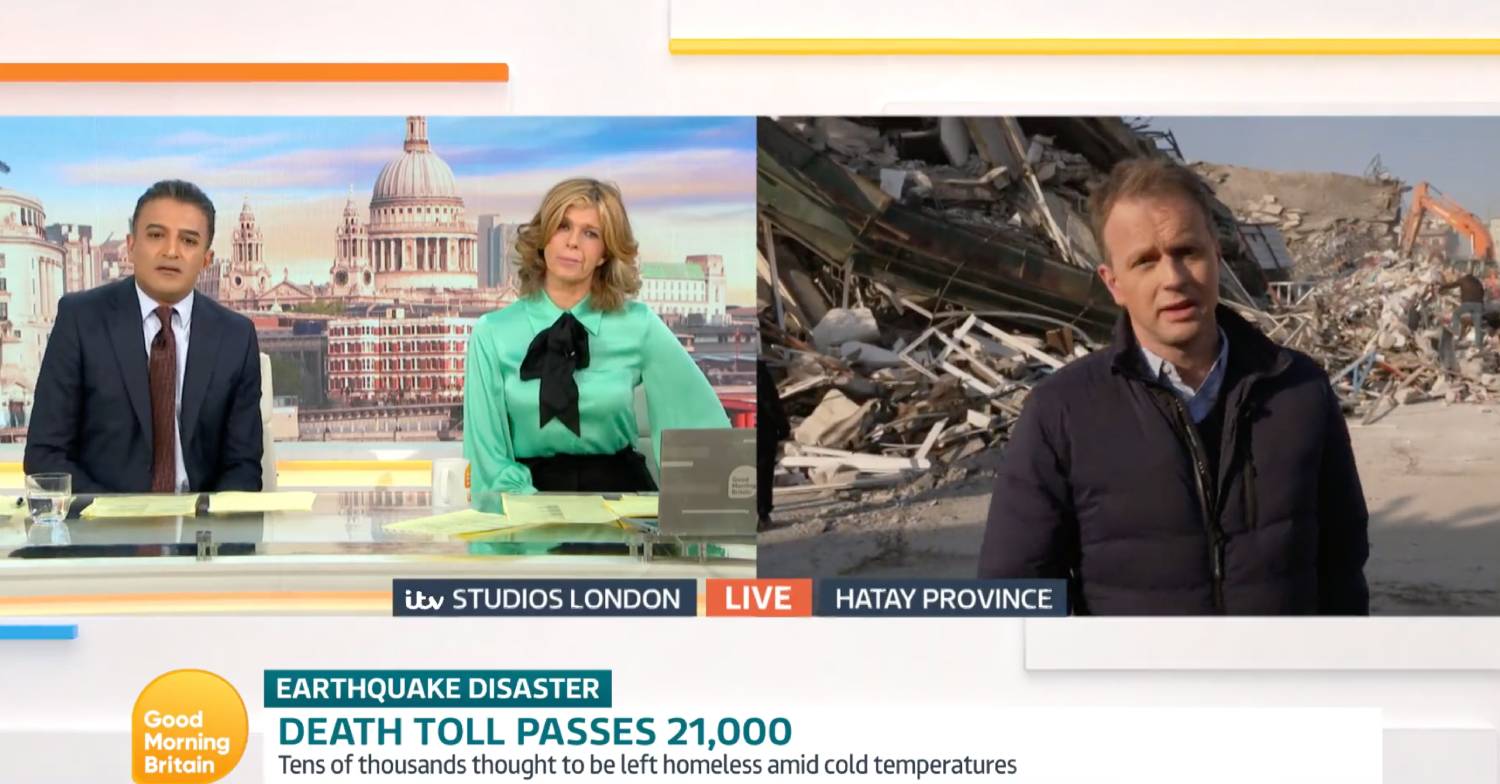 Adil Ray and Kate Garraway listen on GMB, Nick Dixon reports from Turkey