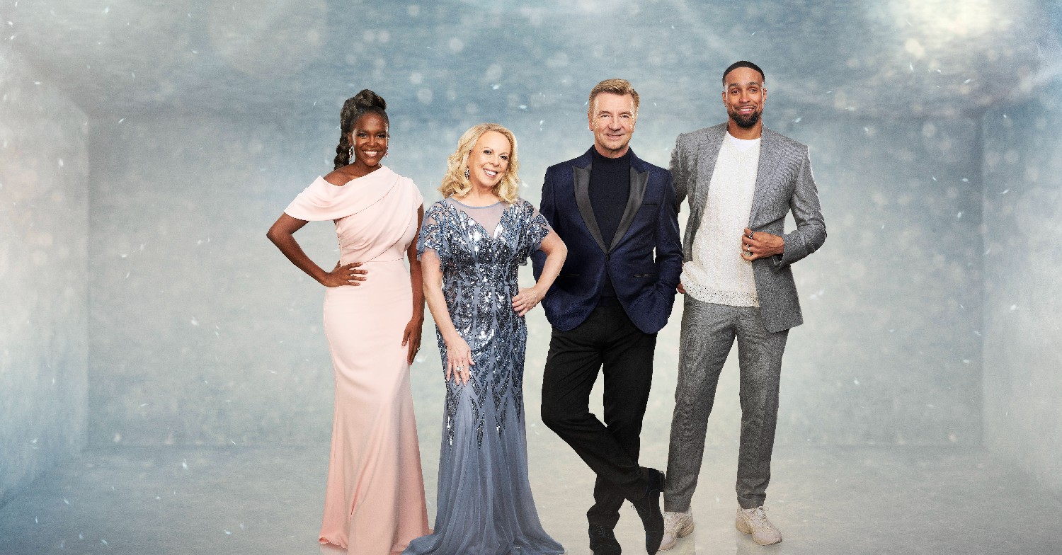 Oti, Jayne, Christopher and Ashley posing on Dancing On Ice