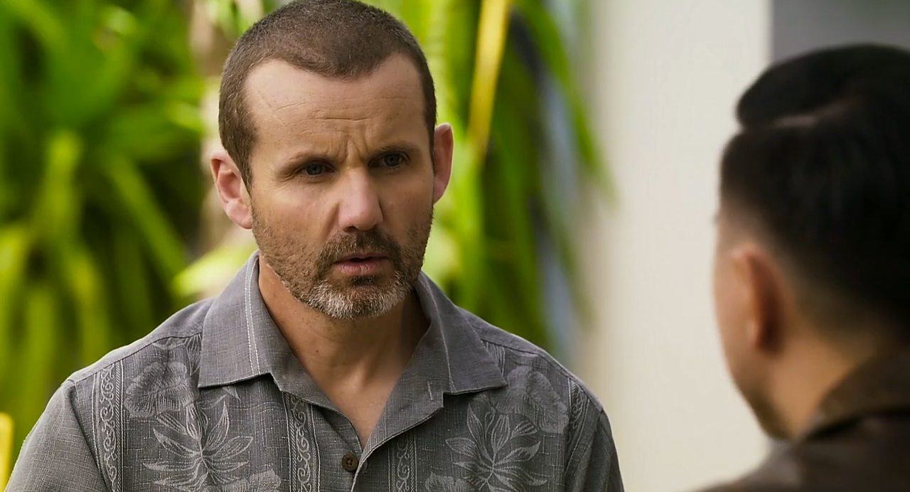 Toadie frowns in Neighbours
