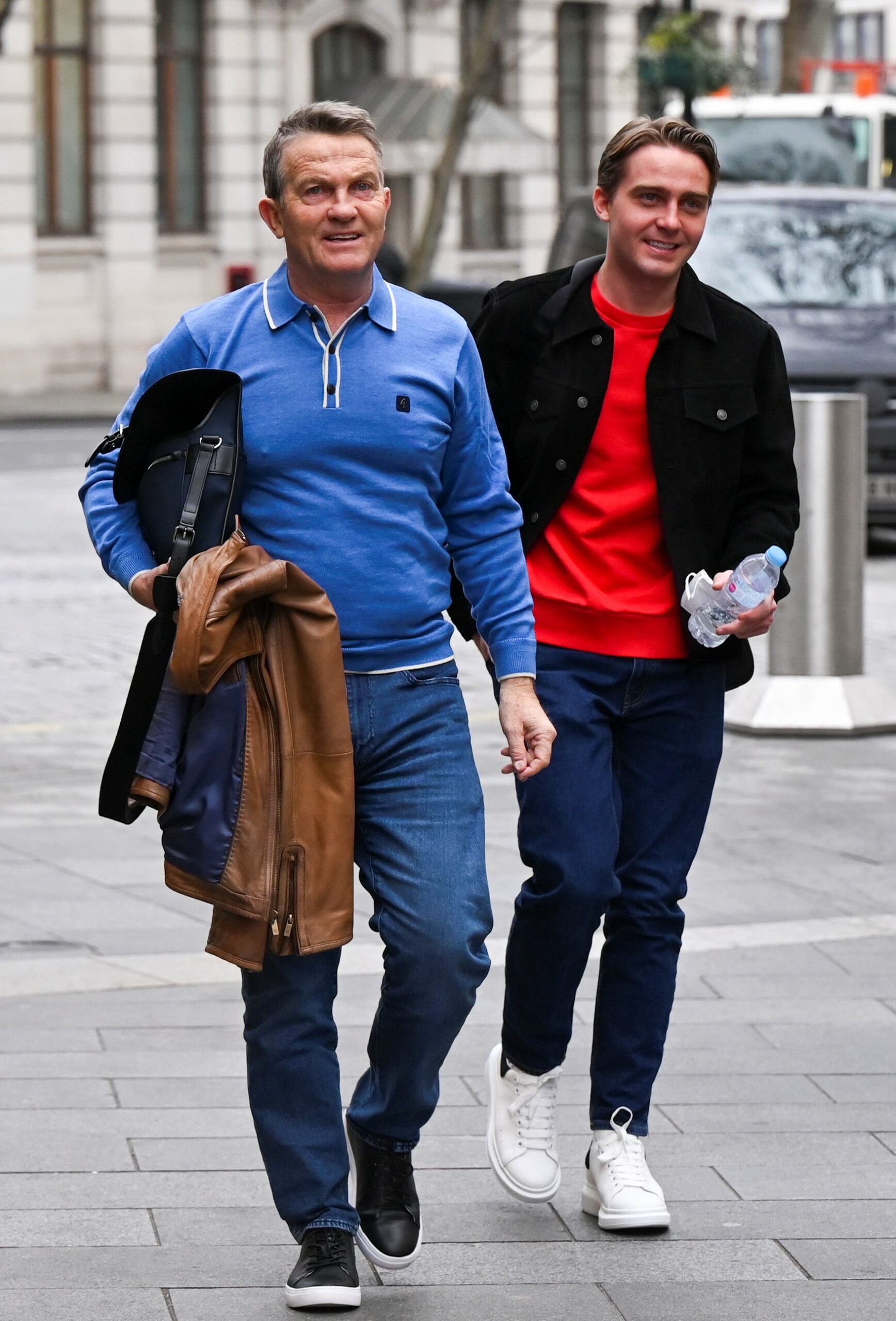 Bradley Walsh and son Barney out