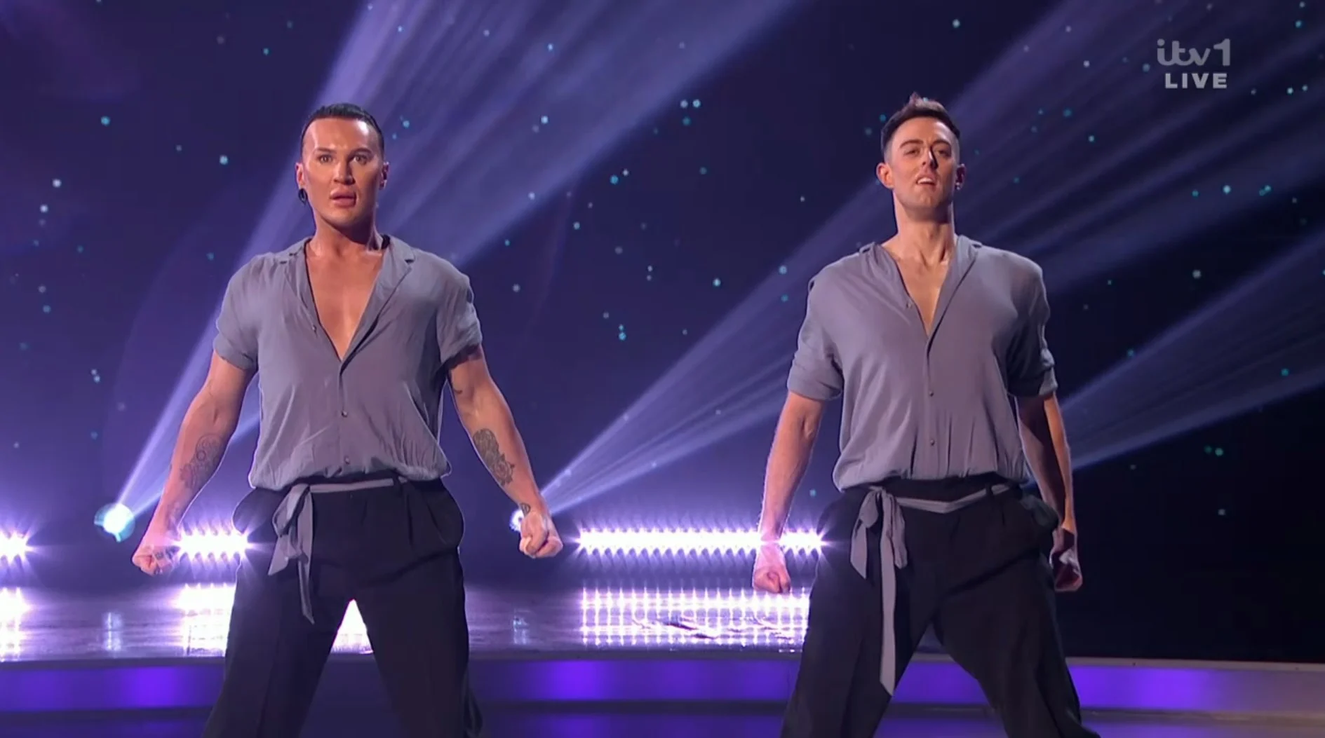 The Vivienne out of drag and Colin on Dancing On Ice 