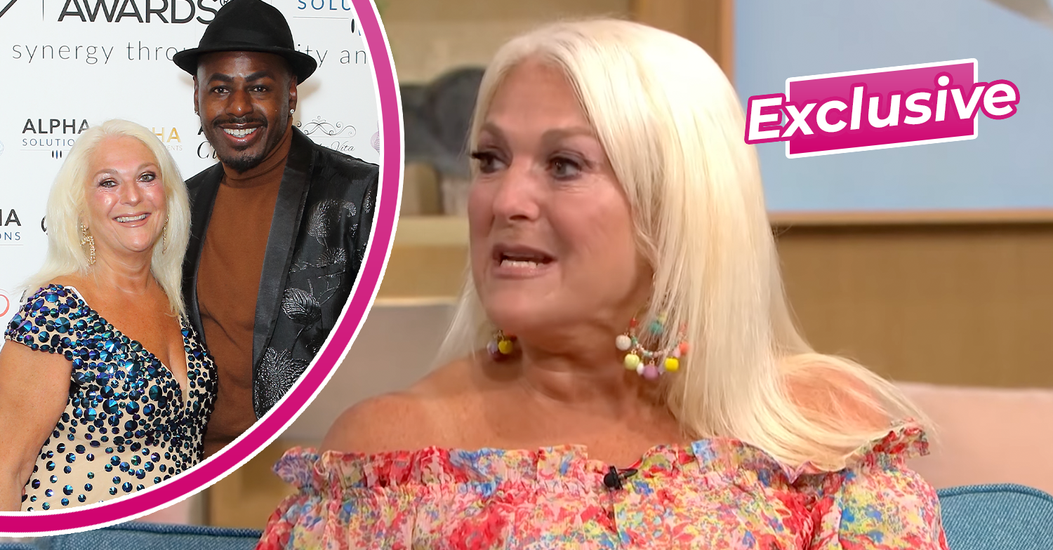 Vanessa Feltz speaking and inset with Ben