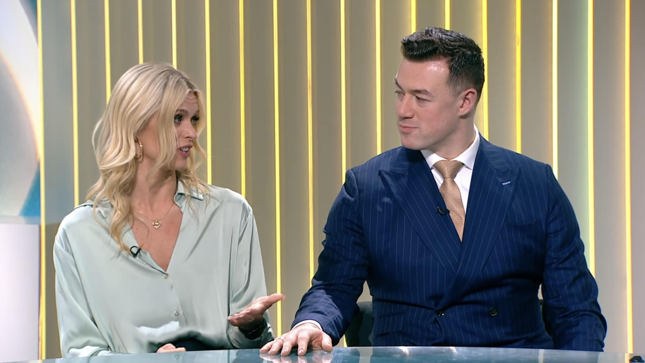 Kai Widdrington and Nadiya Bychkova talk on the news