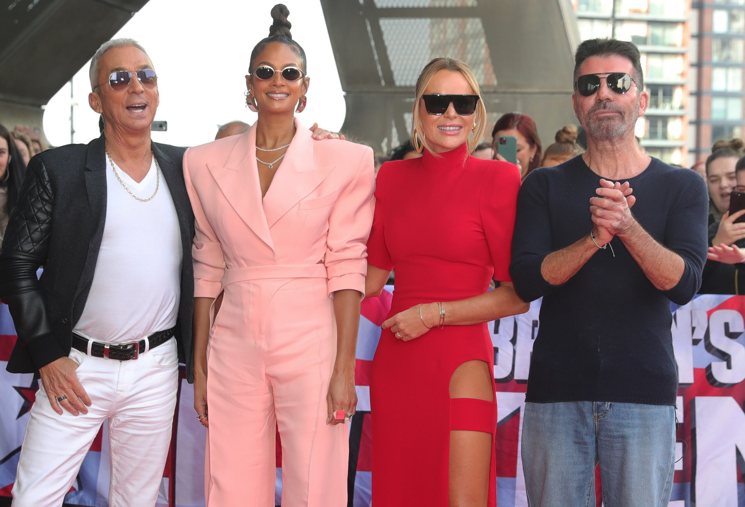 Bruno Tonioli, Alesha Dixon, Amanda Holden and Simon Cowell at BGT auditions