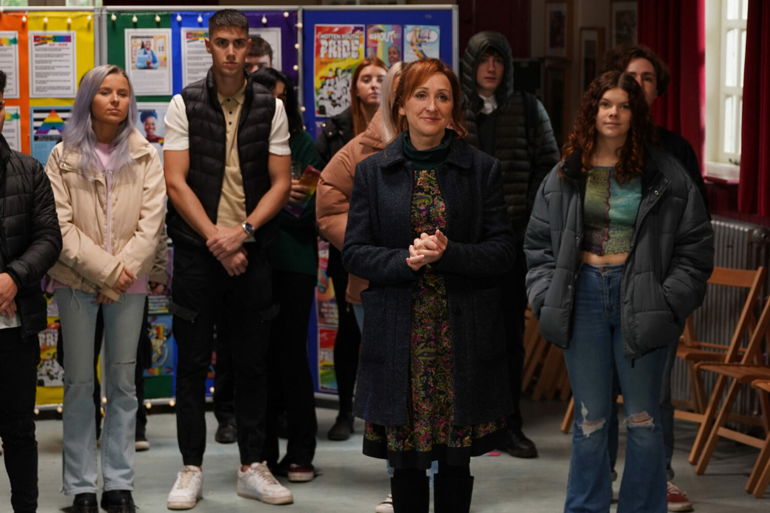 Laurel looks happy and proud at the LGBTQ+ Celebration event on Emmerdale