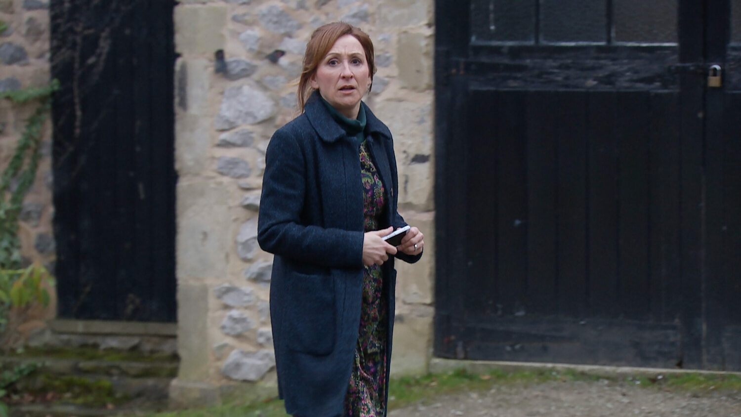 Laurel looks shocked on Emmerdale