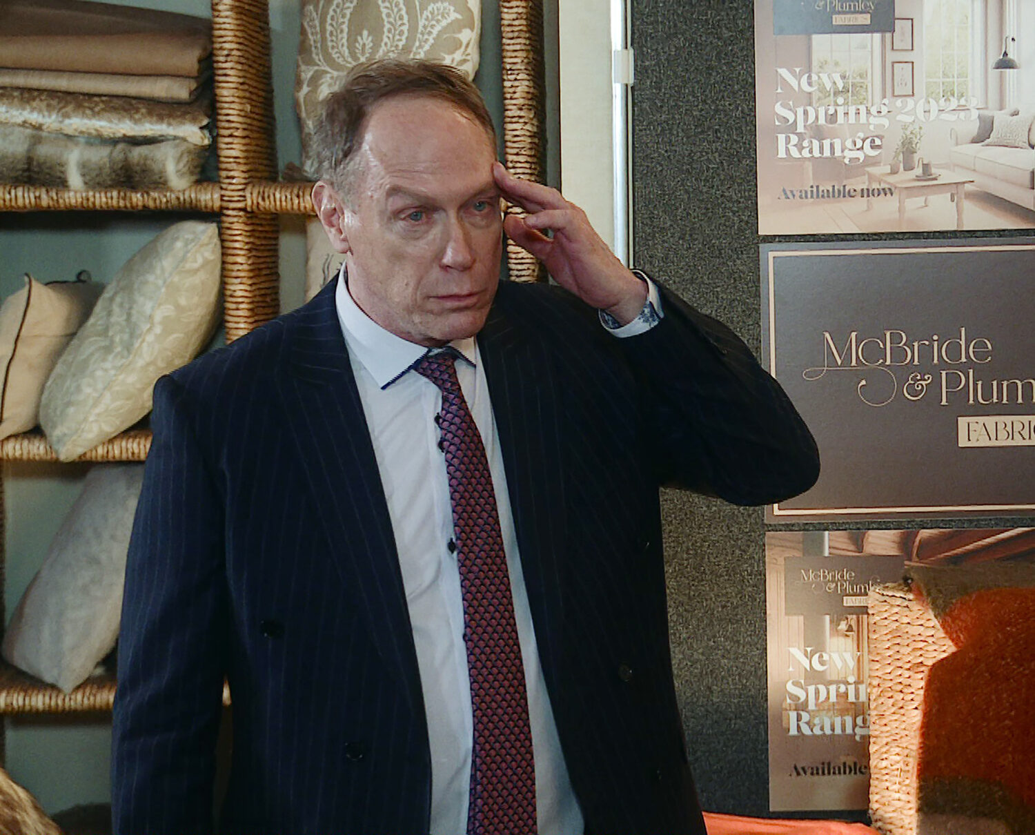 Stephen looks sweaty and panicked on Coronation Street