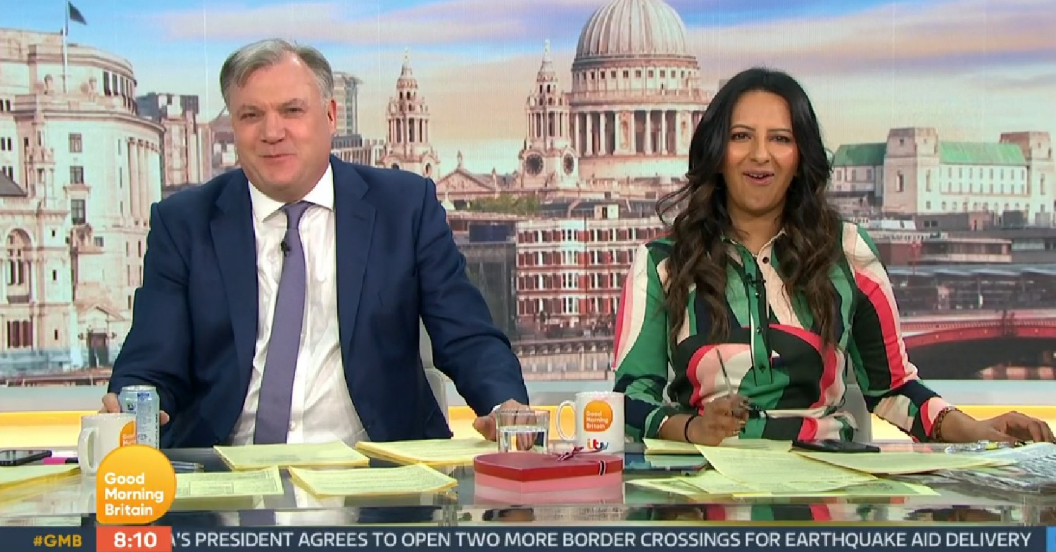 Ed Balls and Ranvir Singh hosting GMB today