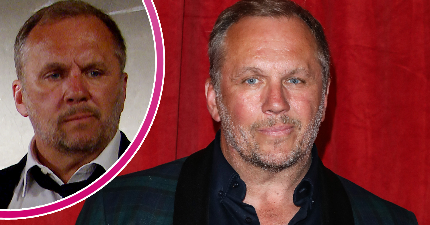 Emmerdale's Dean Andrews is on the red carpet and, in a bubble, Will is looking angry