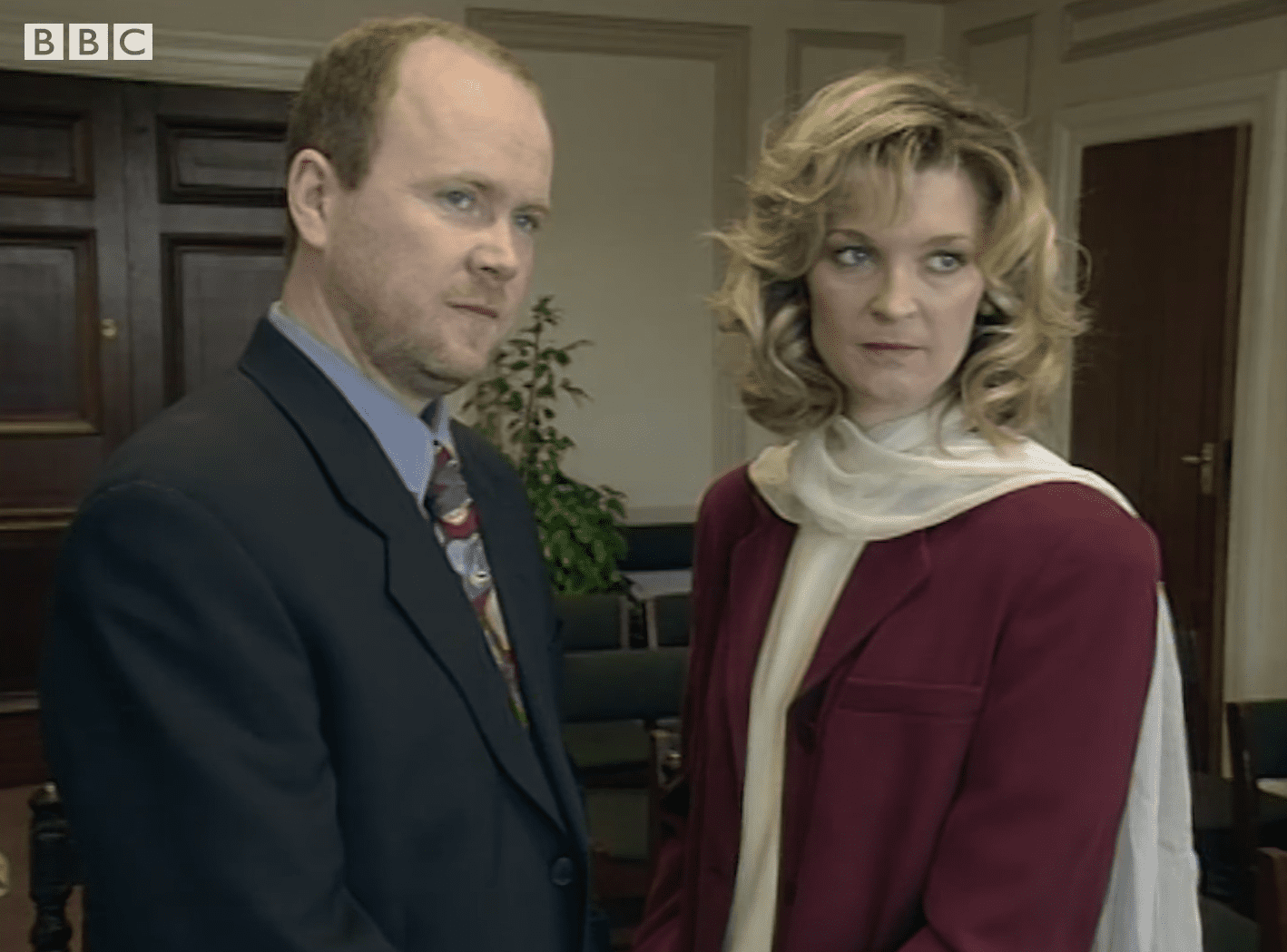 EastEnders: Phil married Kathy and both look unsure