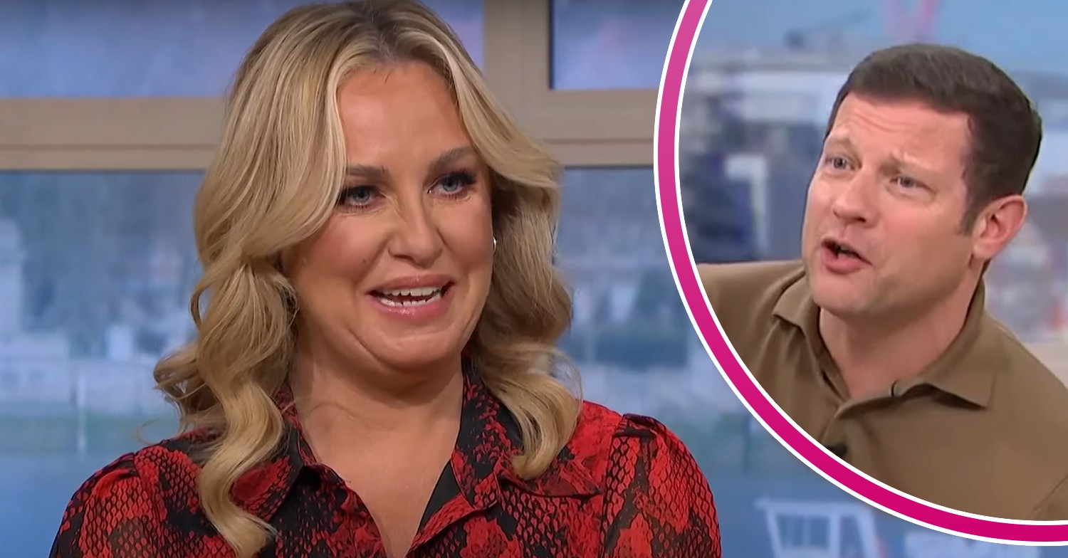 Josie smiling and Dermot talking on This Morning