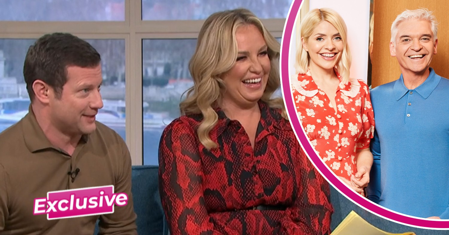 Dermot O'Leary and Josie Gibson on This Morning, Holly and Phil smiling in promo pic