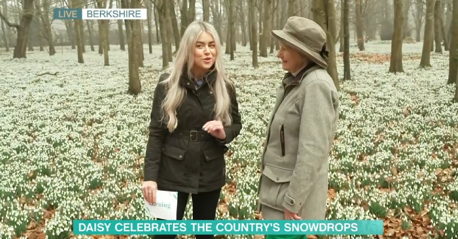 Daisy speaking to a guest on This Morning today