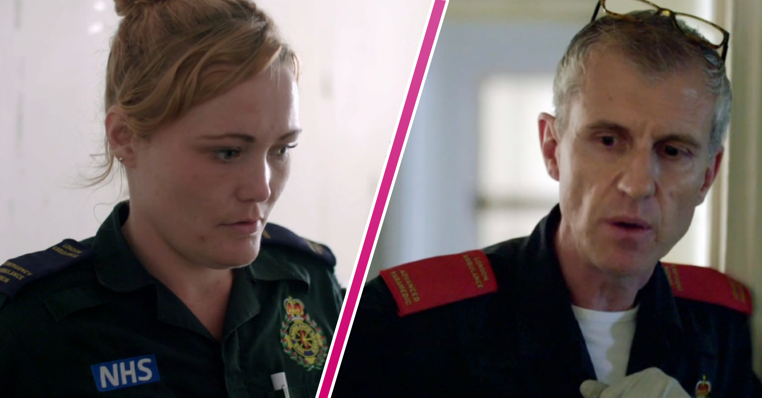 Paramedics frown in Ambulance on BBC1