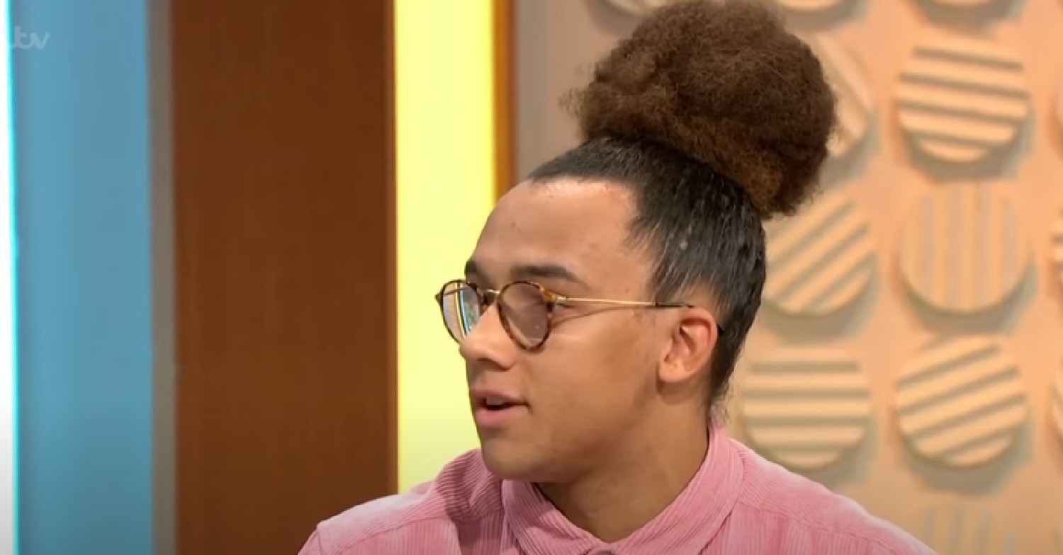 Perri Kiely speaking in pink shirt on Lorraine
