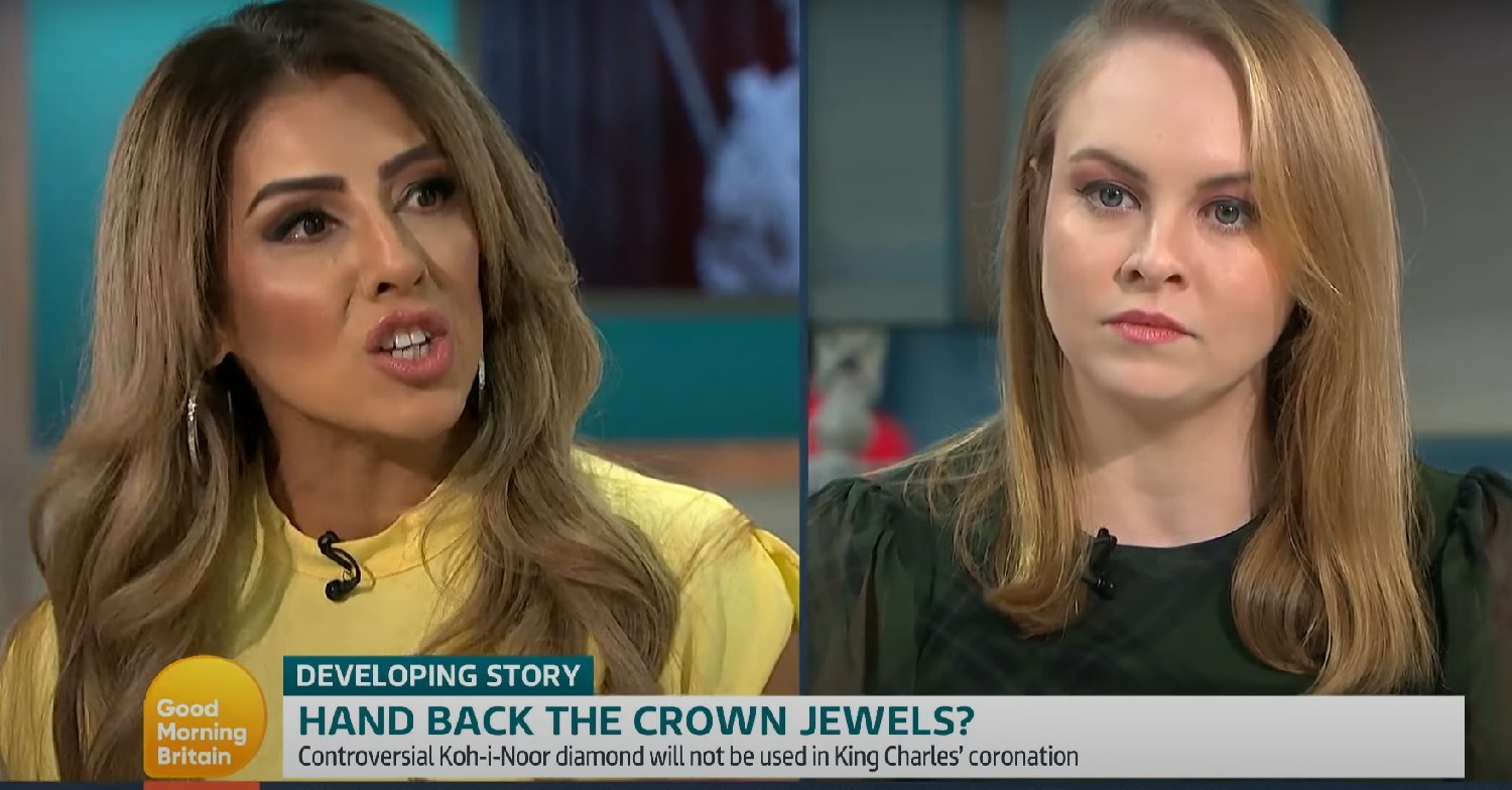 Narinder Kaur and Emma Webb arguing on GMB today