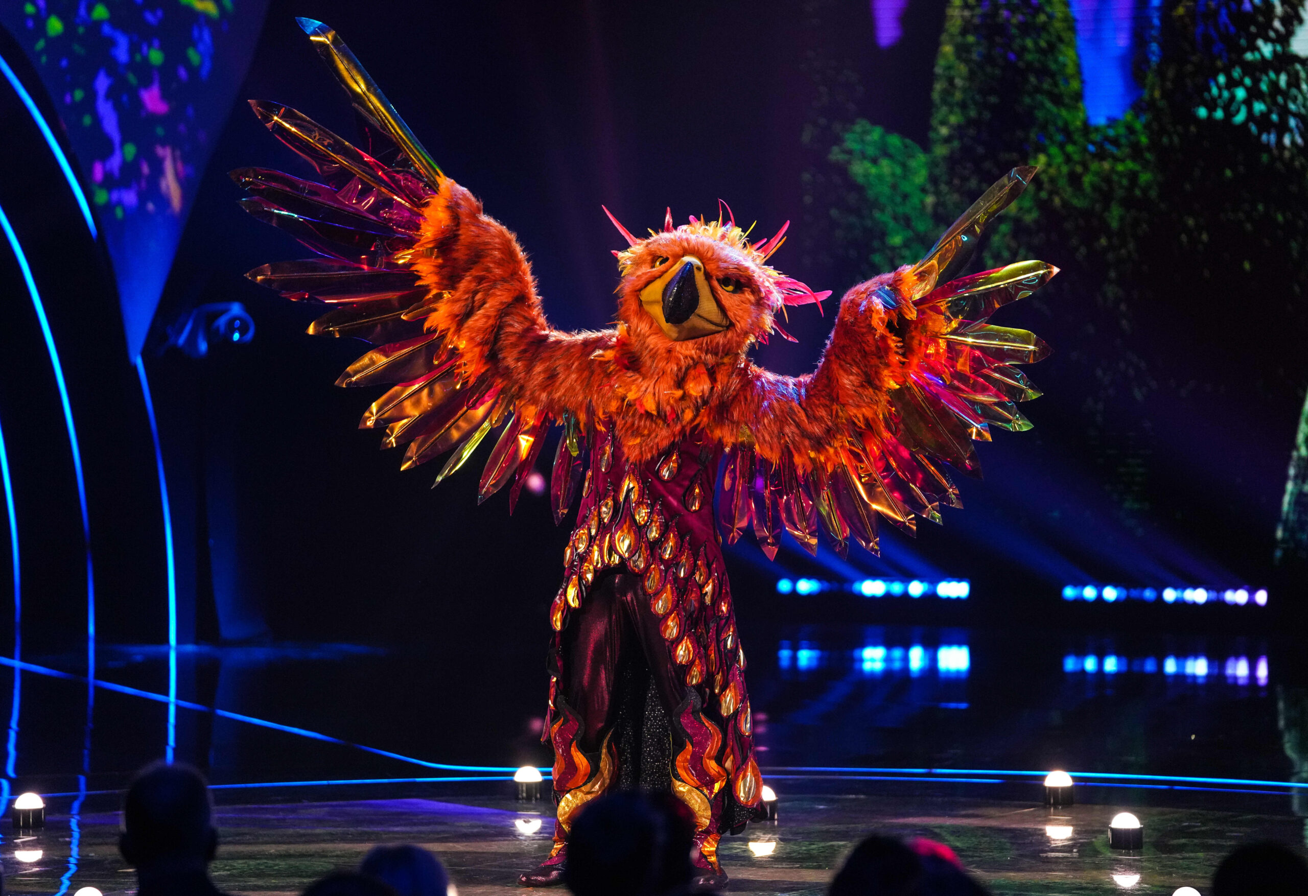 Phoenix waves their arms on The Masked Singer 2023