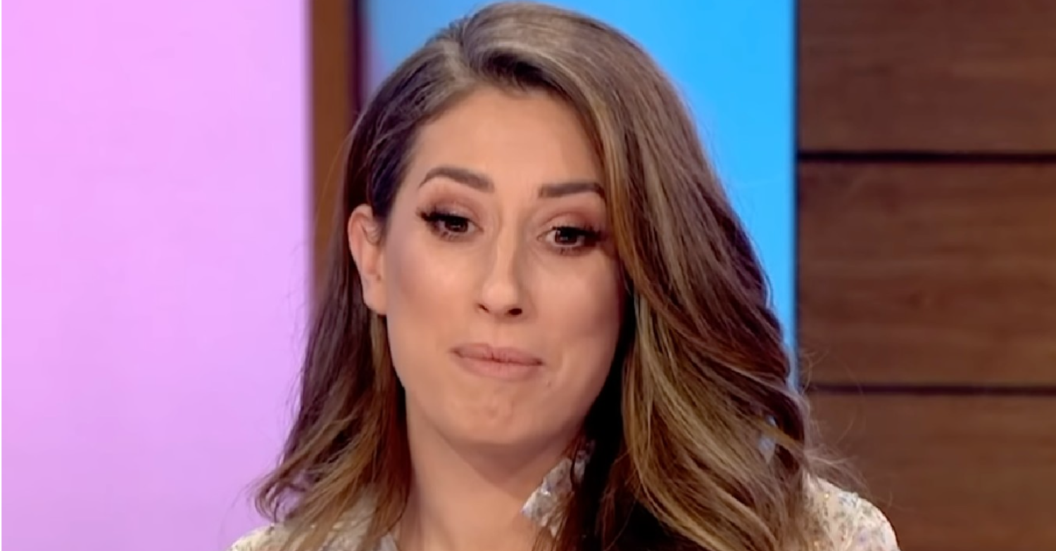 Stacey Solomon looking pensive on Loose Women